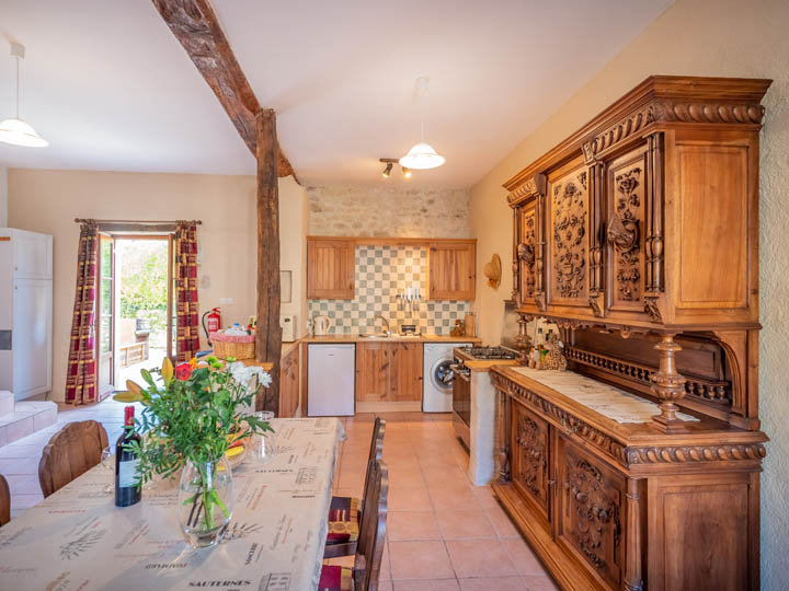 Kitchen of Gite in Charente, South west France
