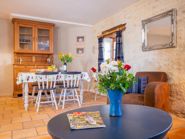 Lounge of toddler friendly cottage in Charente, South west France